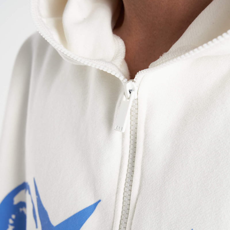 Evo Zipper Hoodie - Bright White