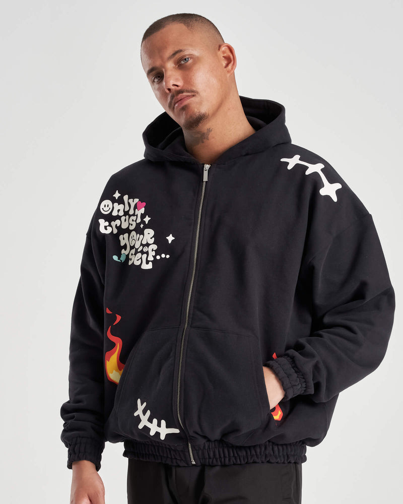 OTY Zipper Hoodie - Dark Grey