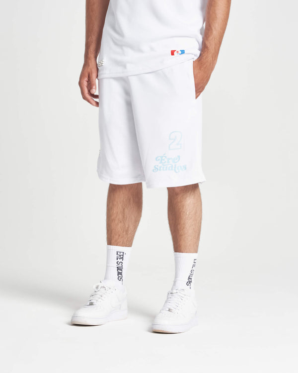 Basketball Shorts – White