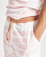 Polo Shorts – White Pink