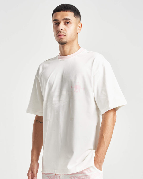 T-Shirt – White Pink